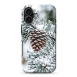 Dennenappel - Tak - Sneeuw - Winter - Sfeervol Toughcase MagSafe Apple iPhone 17 klein -3d