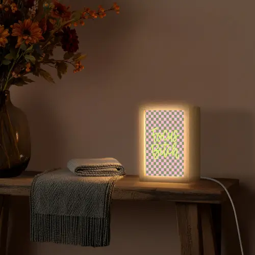 Focus - Vakken - Roze Light Box met kabel (Tafellamp) klein -sfeer4