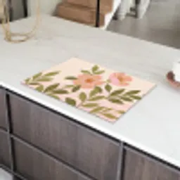 Grafisch - Bloemen - Roze Inductie beschermer vinyl 3mm klein -sfeer8