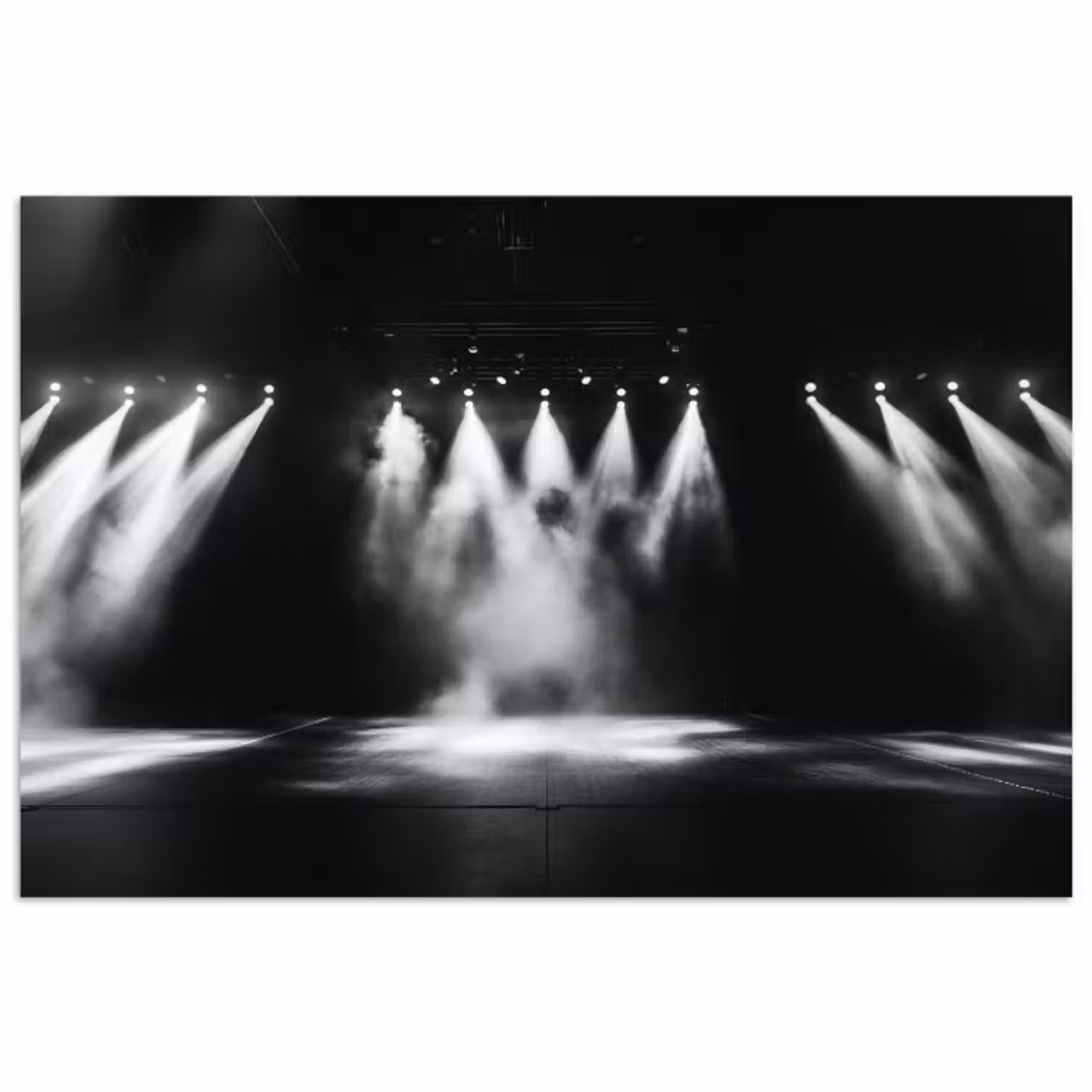 Poster - Theatersaal - Nebel - Scheinwerfer - Schwarz