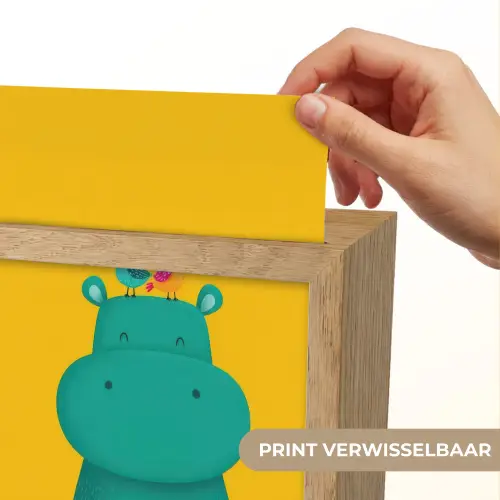 Nijlpaard - Vogels - Groen - Geel Light Box met kabel (Kinderlampje) klein -USP_websiteprintNL