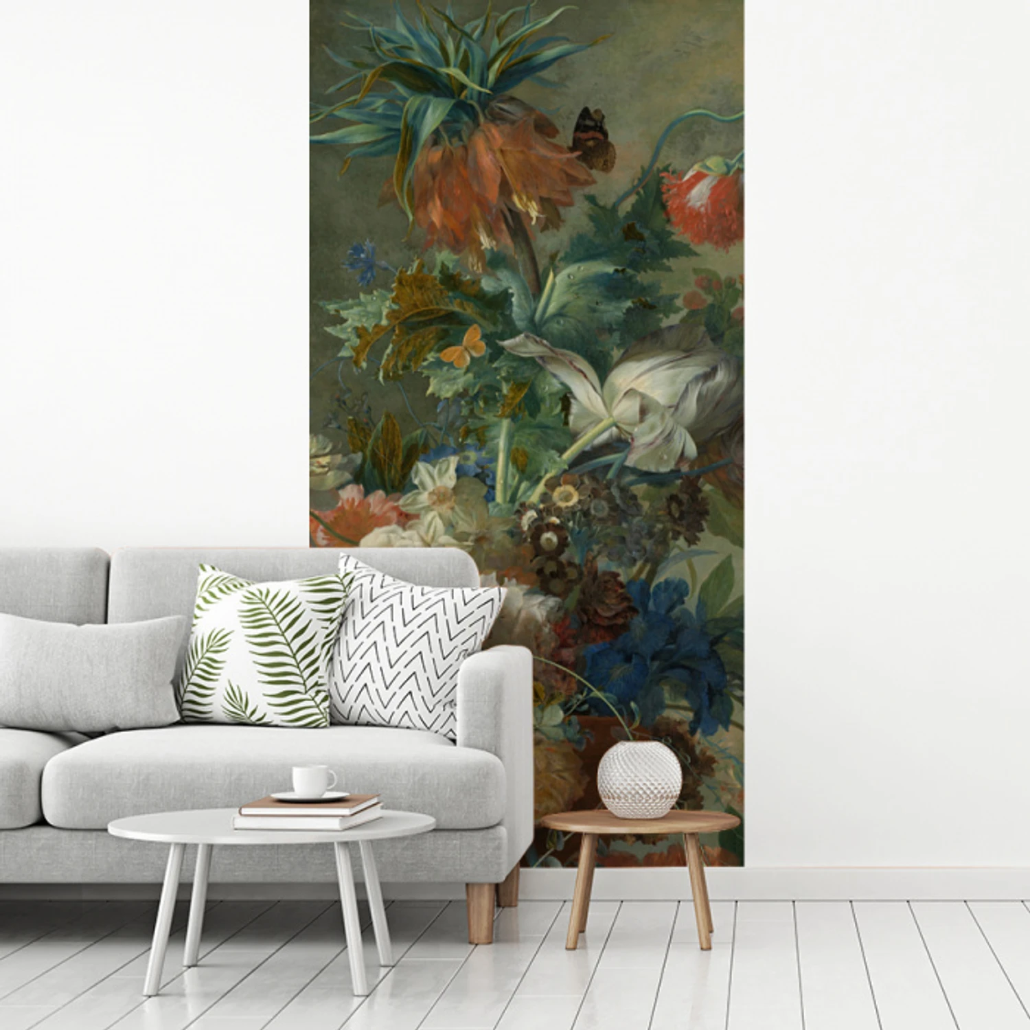 Stilleven met bloemen - Schilderij van Jan van Huysum fotobehang vinyl groot -woonkamer