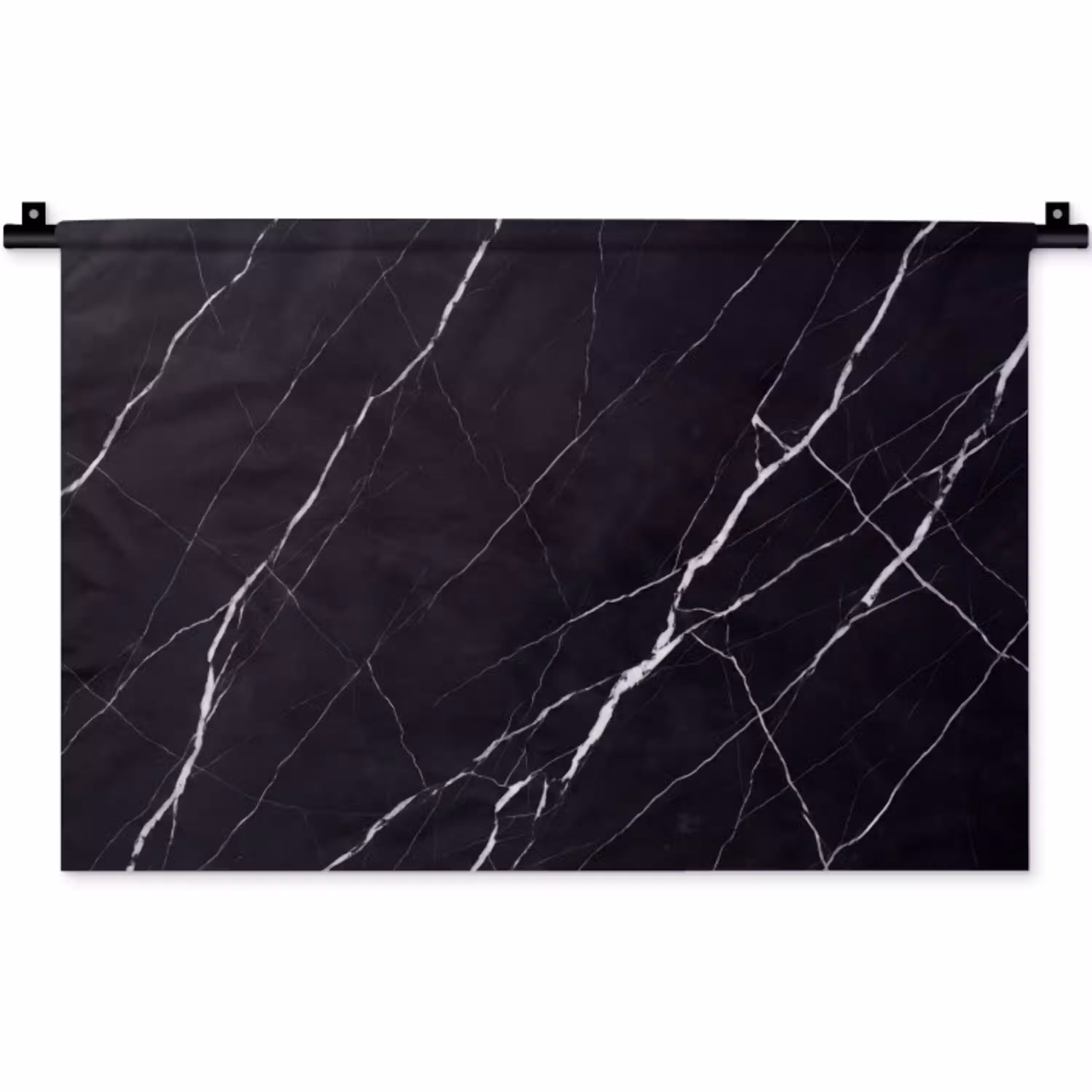 Marmer - Patroon - Abstract - Modern - Zwart Wandkleed katoen klein -zz3d