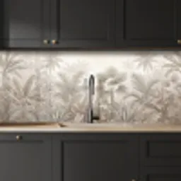Jungle - Tropisch - Natuur -Vintage - Beige keuken achterwand 2 middel -sfeer1