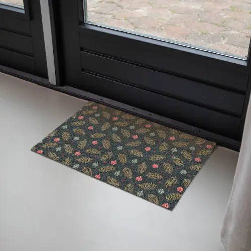 Patroon - Kerst - Symbolen - Groen Deurmat klein 898 -sfeer2
