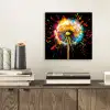 Paardenbloem - Graffiti - Kleurrijk - Bloemen - Natuur aluminium wit klein -sfeer1