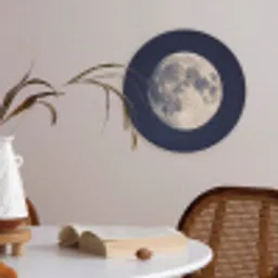 Ruimte - Maan - Kosmos Akoestische PET Vilt - Rond klein -sfeer3