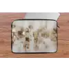 Abstracte vierkanten - Aardetonen - Mistig laptophoes neopreen klein -tafel
