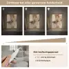 Modern - Bruin - Abstract - Beige Light Box met kabel (Tafellamp) klein -USP_dimbaarNL
