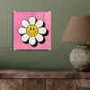 Smiley - Bloem - Roze plexiglas 5mm klein -sfeer3