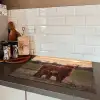 Schotse hooglander - Dieren - Landschap - Zonsondergang - Koe Inductie beschermer vinyl 3mm klein -sfeer3