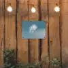 Paardenbloempluisje - Blauw - Lucht tuinposter los doek klein -sfeer1