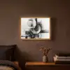Abstract - Kunst - Modern - Zwart wit Light Box met batterij (Wandlamp) middel -sfeer4