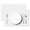 Geometrie - Lijn - Zwart - Wit - Patroon Placemat vinyl groot 368 -zzsfeer2_Kitchenyeah-website