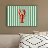 Kreeft - Strepen - Realistisch - Zomers canvas 2cm klein -sfeer3