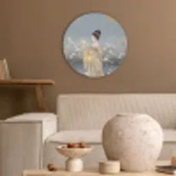 Aziatisch - Vrouw - Kimono Akoestische PET Vilt - Rond klein -sfeer1