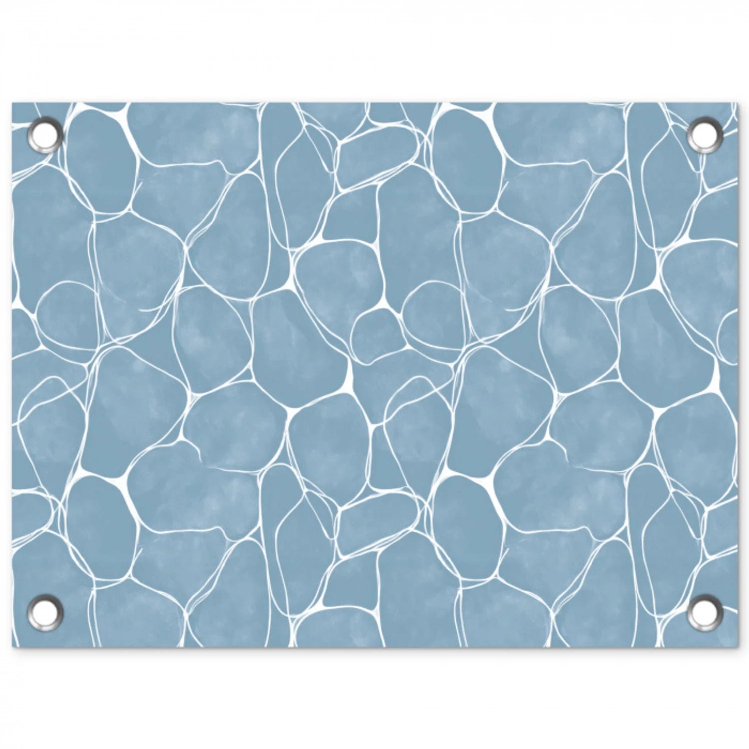 Organisch - Patroon - Blauw tuinposter los doek klein 239 -3d