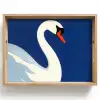Zwaan - Wit - Snavel - Illustratie Dienblad Rechthoek middel -z3d_shopping