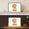 Leeuw - Baby dier Light Box met batterij (Wandlamp kind) middel -sfeer3_kind