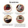 Rood - Donker - Felle - Sinasappels Inductie beschermer vinyl 3mm klein 276 -zzzzzzz-td-werking