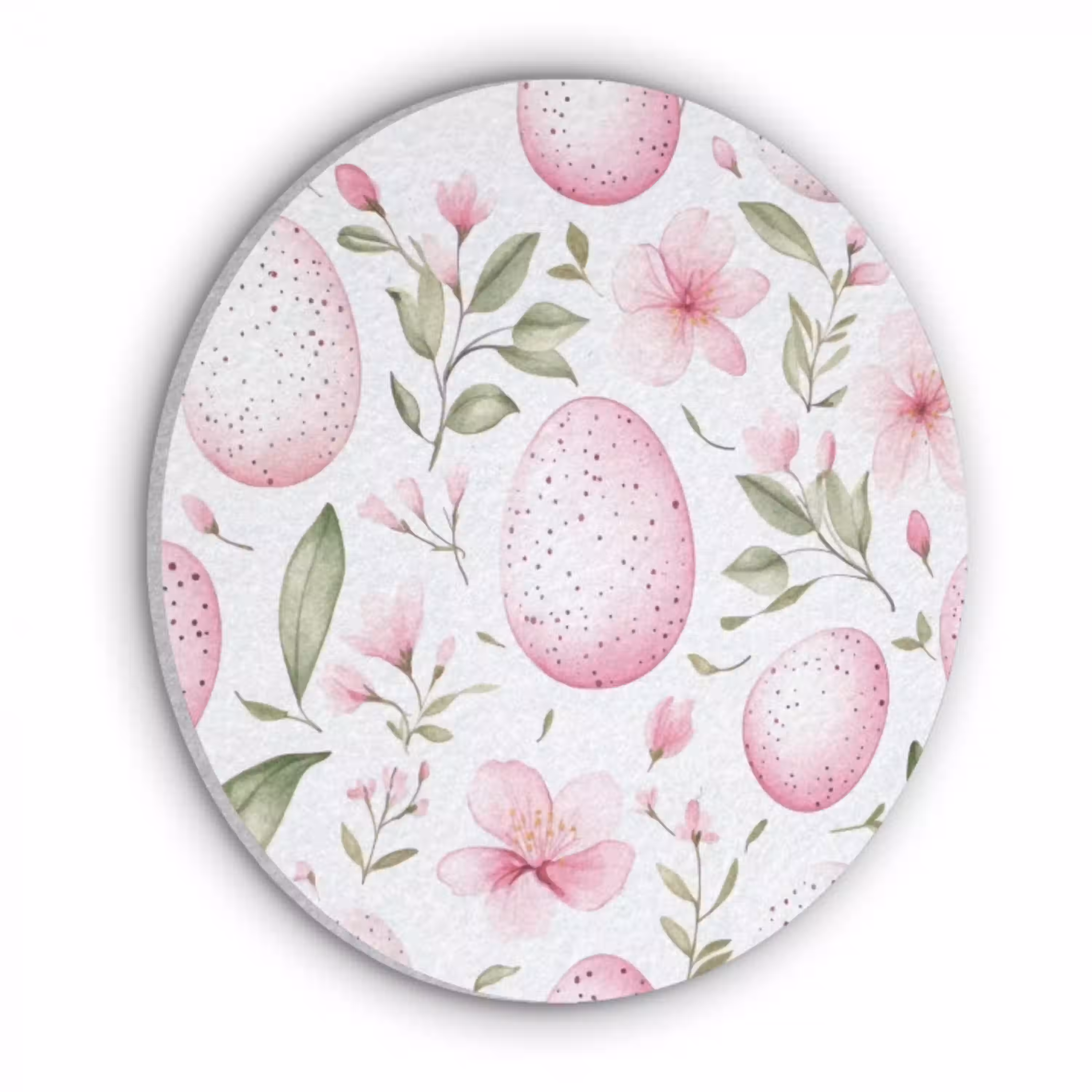 Patroon - Eieren - Roze - Pasen Akoestische PET Vilt - Rond klein -3d
