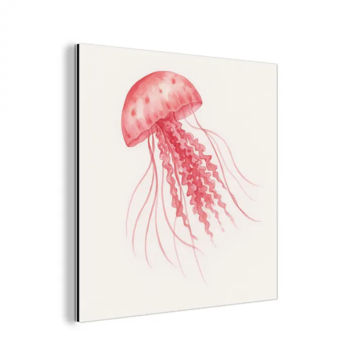 Kwal - Tentakels - Roze aluminium wit klein -3d