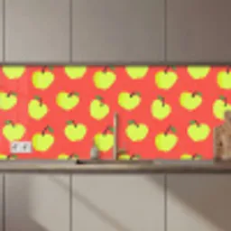 Appels - Modern - Groen keuken achterwand 2 middel 871 zz_3dshopping