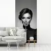 Vrouw - Lolly - Zwart fotobehang vinyl groot -woonkamer