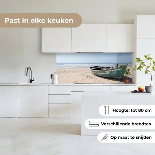 Boot - Zandstrand - Zee keuken achterwand 2 middel -sfeer4_NL