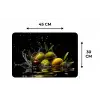 Olijven - Groen - Water - Zwart Placemat vinyl groot -specs