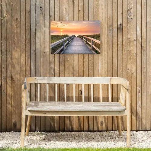 Zonsondergang over de Duinen Tuinposter op houten frame 2 cm dik klein -sfeer4