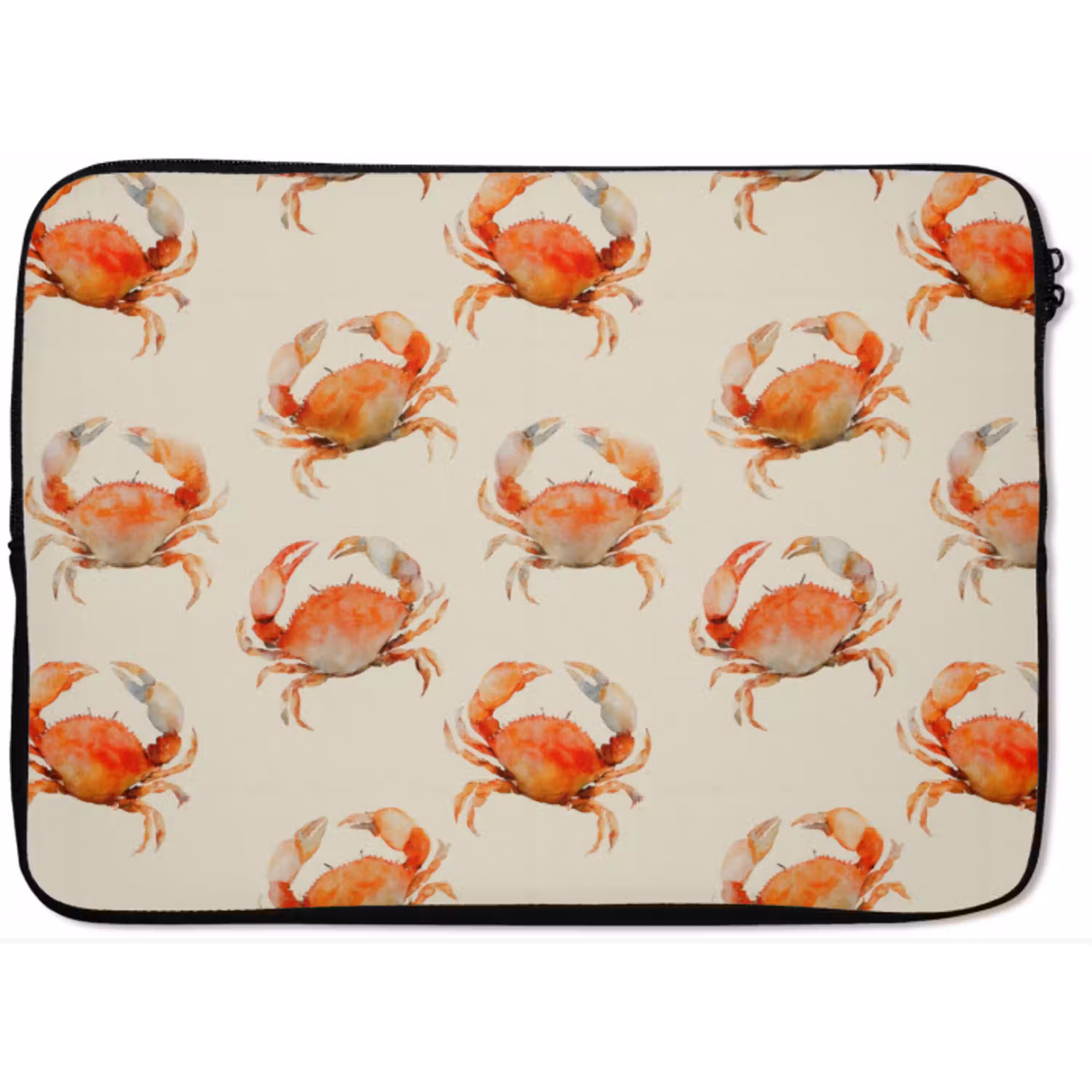 Krabben - Patroon - Oranje laptophoes neopreen klein 279 -zkaufland3dotto