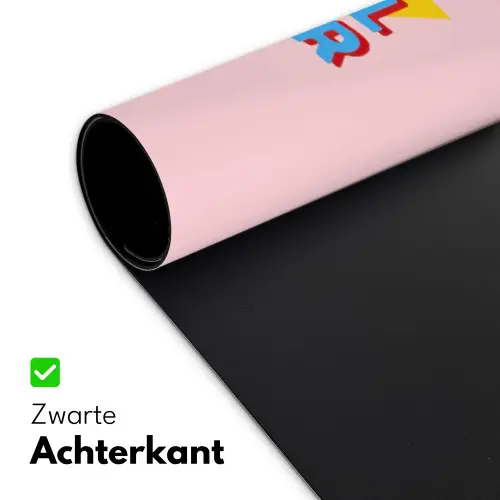 Grl pwr - Bliksem - Roze Muismat XXL klein -sfeer2