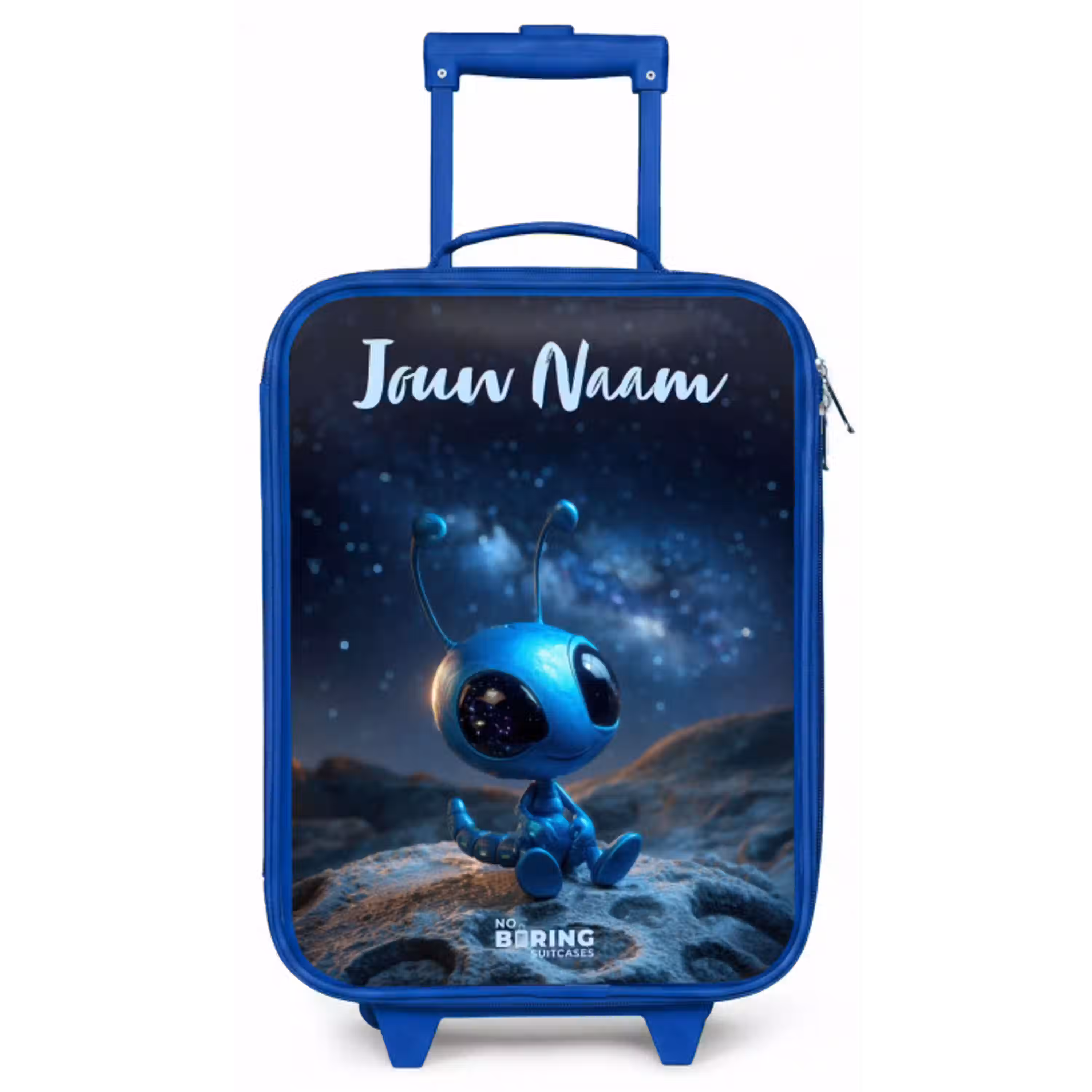 Blauw buitenaards wezentje onder sterrenhemel Kinderkoffer - Blauw klein -zz3dotto