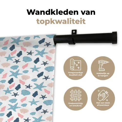 Klein - Oceaan - Rif - Multi Wandkleed katoen klein 269 -sfeer2