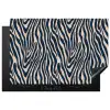 Zebra - Patroon - Blauw - Beige Inductie beschermer vinyl 3mm klein 276 -3d