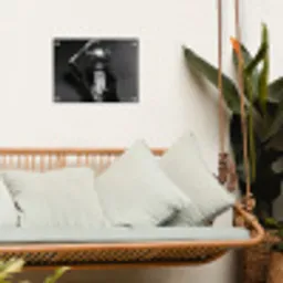 Discobal - Gezicht - Glamour - Zwart tuinposter los doek klein -sfeer7
