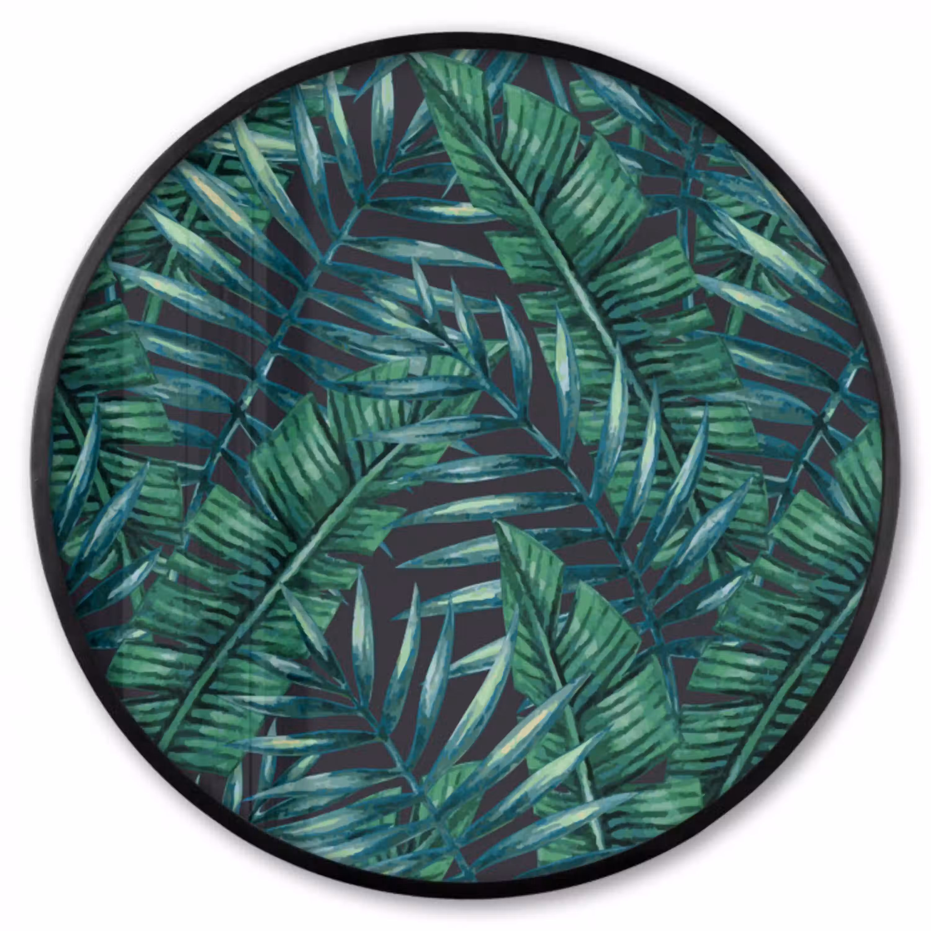 Bladeren - Tropisch - Jungle -  Natuur Fotolijst rond zonder passe partout middel -3d