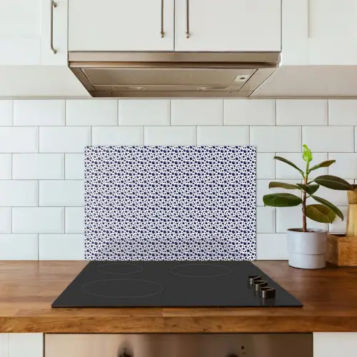 Oceaan - Bubbel - Blauw - Wit keuken achterwand spatscherm klein 900 -sfeer2