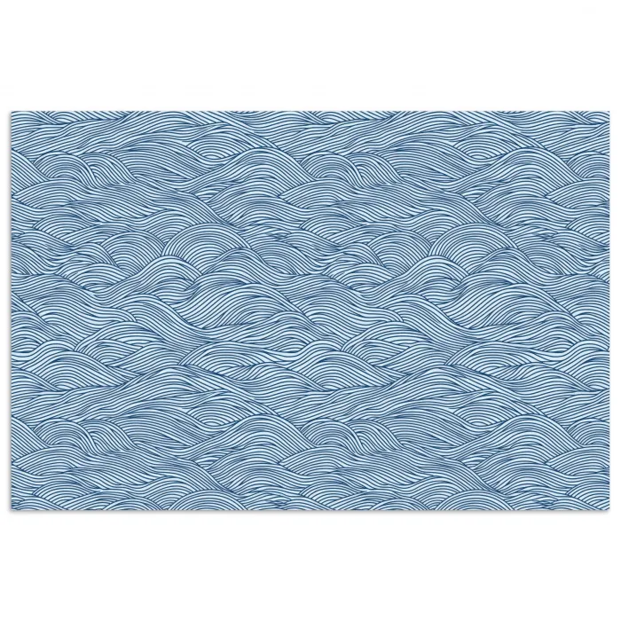 Golven - Ritmisch - Blauw poster papier klein 62 -3d