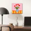 Tulpen - Roze - Vaas aluminium wit klein -sfeer5