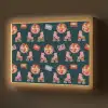 Rolschaatsen - Patroon - Disco Light Box met batterij (Wandlamp) middel 907 -z3d_website