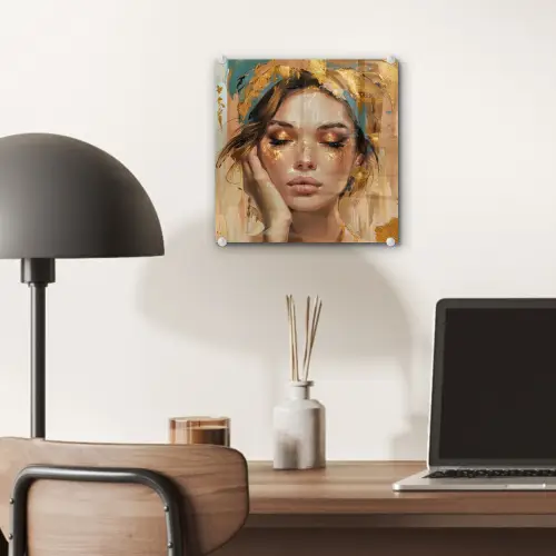 Vrouwen - Portret - Luxe - Goud plexiglas 5mm klein -sfeer6