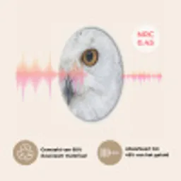 Sneeuwuil - Oog - Wildlife - Wit Akoestische PET Vilt - Rond klein -USP_NL