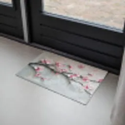 Bloesem - Kunstzinnig - Roze - Sakura Deurmat klein -sfeer2