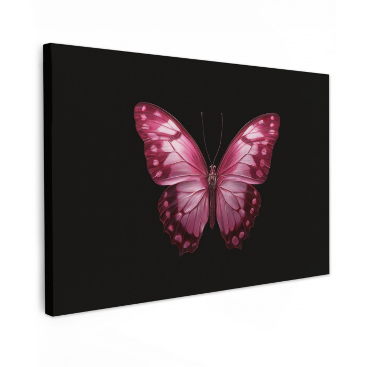 Vlinder - Fuchsia - Grafisch canvas 2cm klein -z3d