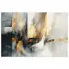 Kunst - Goud - Zilver - Abstract poster papier klein -3d