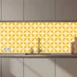 Patroon - Retro - Geel keuken achterwand 2 middel 871 zz_3dshopping