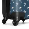 Patronen - Kleine palmbomen op blauwgrijs NBS - Handbagage koffer - Kinderen Unisex middel -wiel
