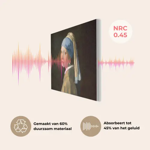 Meisje met de parel - Schilderij - Oude meesters - Vermeer PET vilt klein -USP_NL